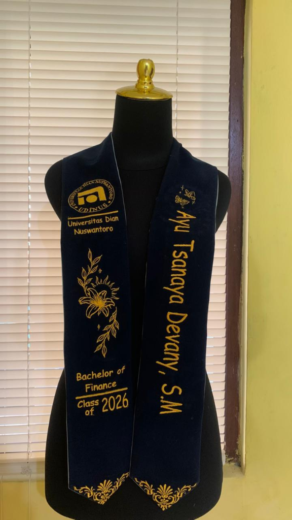 Navy Velvet Sash